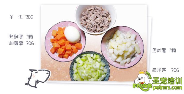 狗狗食譜之羊肉雞蛋馬鈴薯沙拉