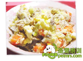 狗狗食譜之羊肉雞蛋馬鈴薯沙拉
